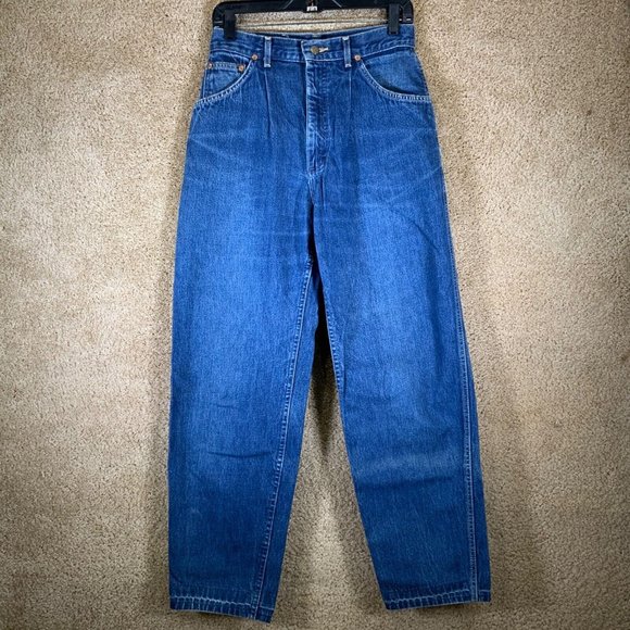 Vintage LEE RIDERS Womens Jeans Sz 11 High Waist Blue Denim Mom Rise 80s 90s - Picture 2 of 10